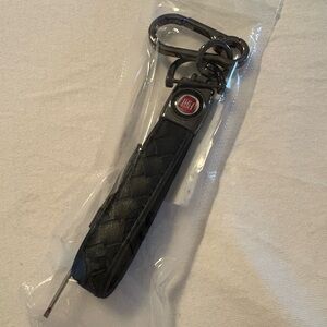 FIAT Leather car keychain NEW